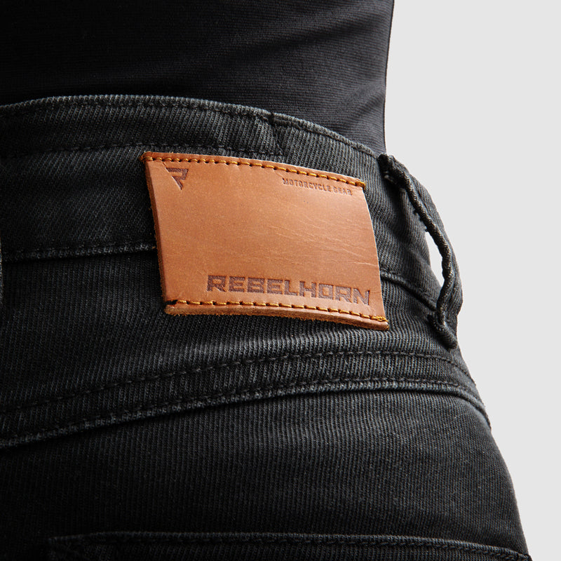 Jeansy motocyklowe damskie Rebelhorn Bronco Washed Black Monolayer 20 323137_ZAL764276.jpg