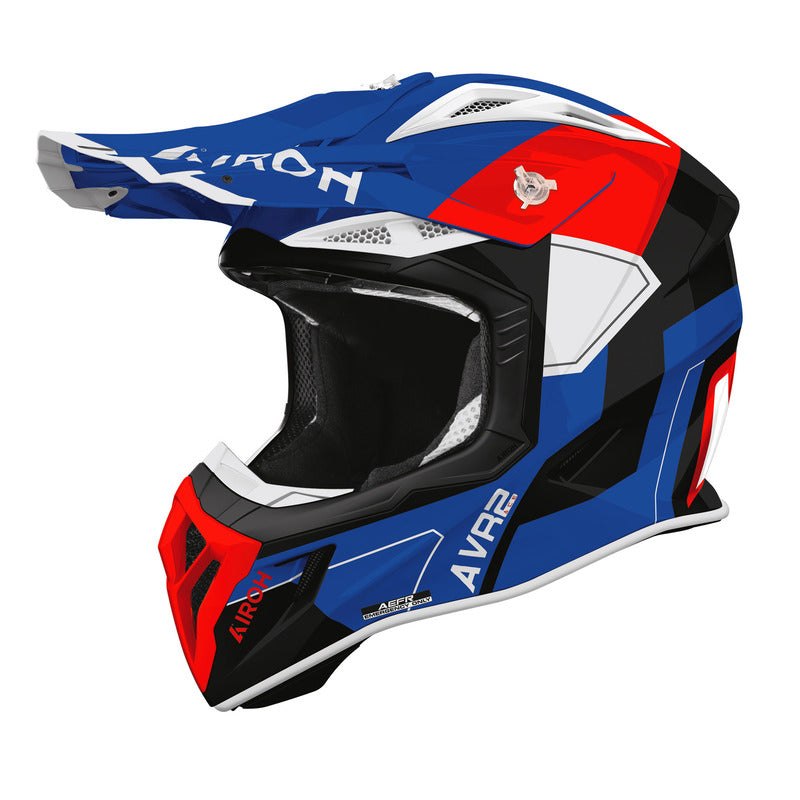 KASK MOTOCYKLOWY AIROH AVIATOR ACE 2 SHIELD BLUE RED GLOSS XL 1