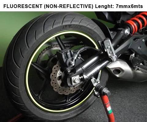 TAŚMA NA FELGĘ KEITI REFLECTIVE STICKER STRIP FLUORESCENT YELLOW 5