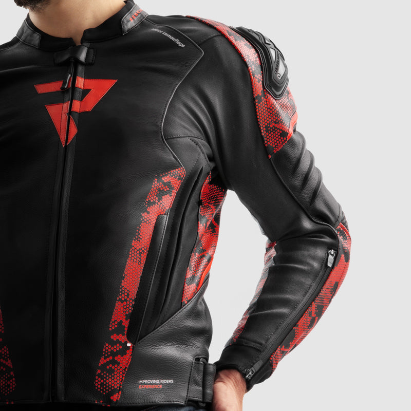 Kurtka motocyklowa skórzana Rebelhorn Veloce Camo Black Fluo Red 24 330362_ZAL763249.jpg