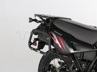 ZESTAW KUFRÓW BOCZNYCH TRAX ADV I STELAŻY SW-MOTECH KAWASAKI KLR 650 (08-) BLACK 45/37L 1