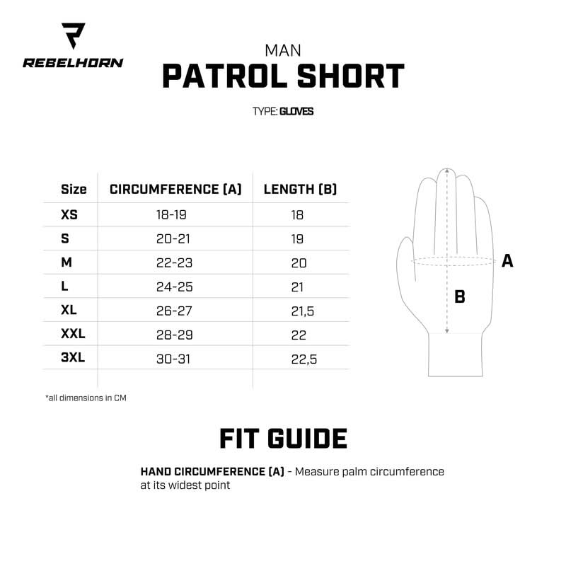 Rękawice motocyklowe Rebelhorn Patrol Short Black 17 172302_ZAL615124.jpg