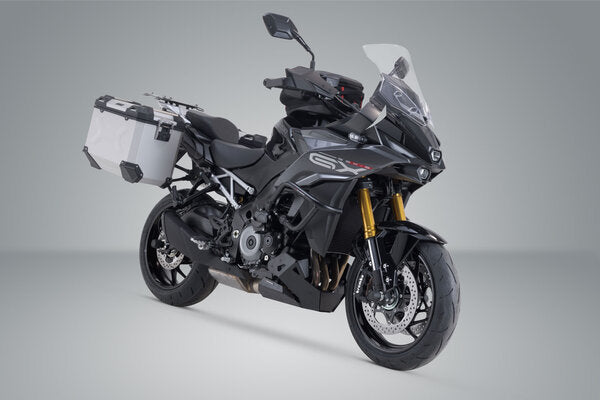 ZESTAW KUFRÓW BOCZNYCH TRAX ADV I STELAŻY SW-MOTECH SUZUKI GSX-S1000GX (23-) SILVER 45/45L 3