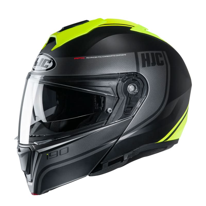 Motocyklowy Kask HJC i90 Davan Black/Flo Yellow 1 198112_ZAL322058.jpg