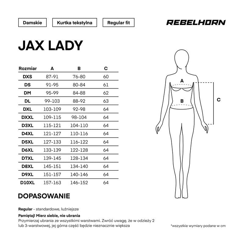 Kurtka motocyklowa tekstylna damska Rebelhorn Jax Black Blue 44 293649_ZAL809803.jpg