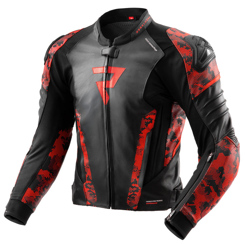 Kurtka motocyklowa skórzana Rebelhorn Veloce Camo Black Fluo Red 1 330362_ZAL763123.jpg