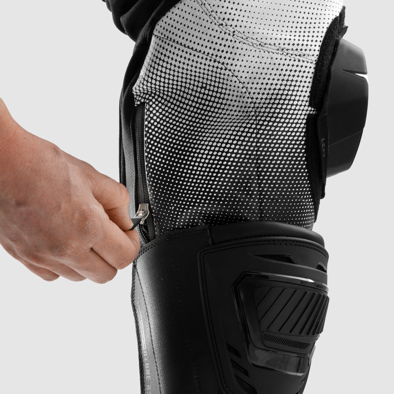 Spodnie motocyklowe skórzane Rebelhorn Inferno Black White 41 324021_ZAL798258.jpg