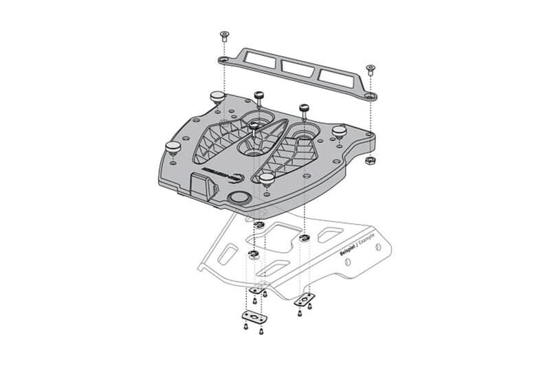 PŁYTA MONTAŻOWA SW-MOTECH SW-MOTECH DO ALU-RACK POD KUFER CENTRALNY GIVI MONOLOCK ADAPTER PLATE 1