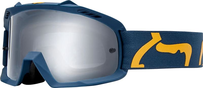 GOGLE FOX JUNIOR AIR SPACE RACE NAVY/YELLOW - SZYBA CLEAR 1