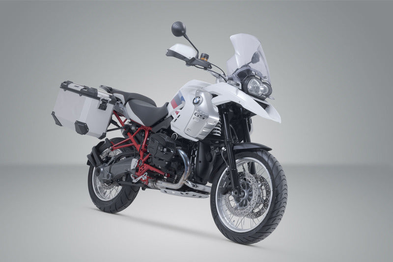 ZESTAW KUFRÓW TRAX ADV I STELAŻY SW-MOTECH BMW R 1200 GS (04-12) SILVER 1