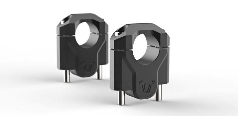 ZESTAW PODWYŻSZAJĄCY KIEROWNICĘ SW-MOTECH 40MM R1200GS (12-18) R1250GS (18-) PODWYŻSZENIE BLACK 1