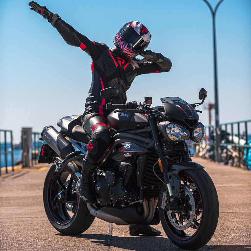 Spodnie motocyklowe skórzane damskie Rebelhorn Rebel Black Pink 7 176197_ZAL389174.jpg