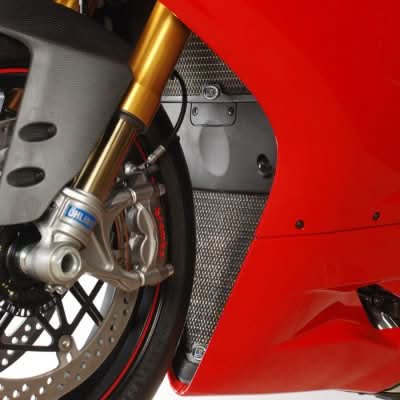 OSŁONA CHŁODNICY RG RACING (PAIR), DUCATI 899/959/1199/1299/V2 PANIGALE BLACK 1