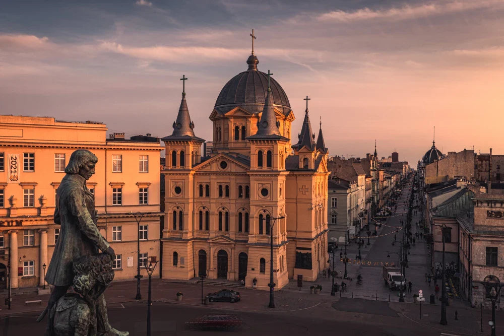 widok na zabytki w woj. łódzkim