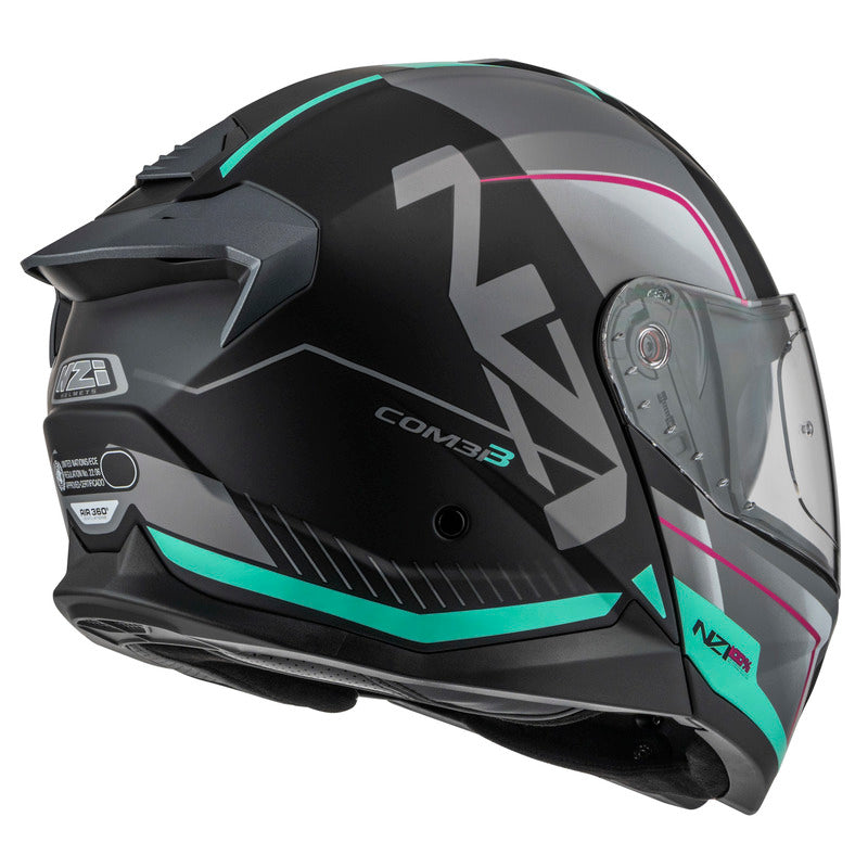 Kask Motocyklowy NZI Combi 3 Duo Orbe Black Antracite Beige Turquoise Matt 7 362690_ZAL856214.jpg