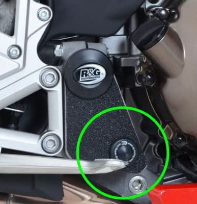 ZAŚLEPKA RAMY RG RACING PRAWA DOLNA HONDA VFR800 14-, CROSSRUNNER 15- 5