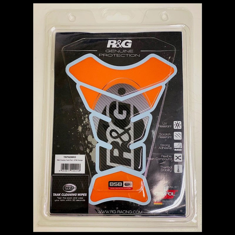 NAKLEJKA NA BAK TANKPAD RG RACING FACTORY KTM ORANGE 1