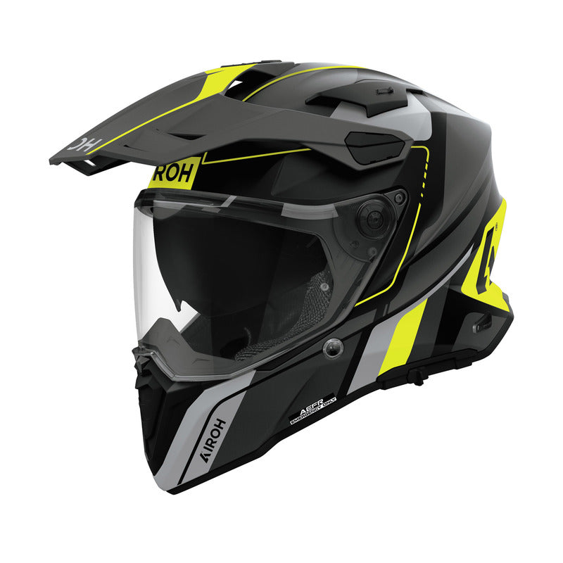 KASK MOTOCYKLOWY AIROH COMMANDER 2 SKIP YELLOW MATT M 1