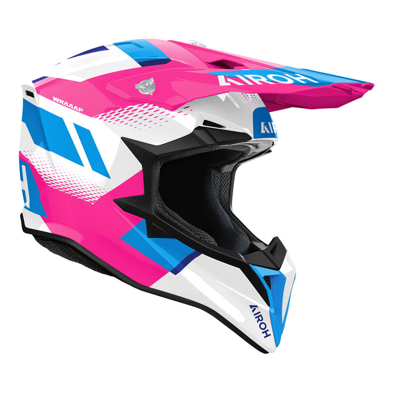 KASK MOTOCYKLOWY AIROH WRAAAP VISION PINK GLOSS M 1