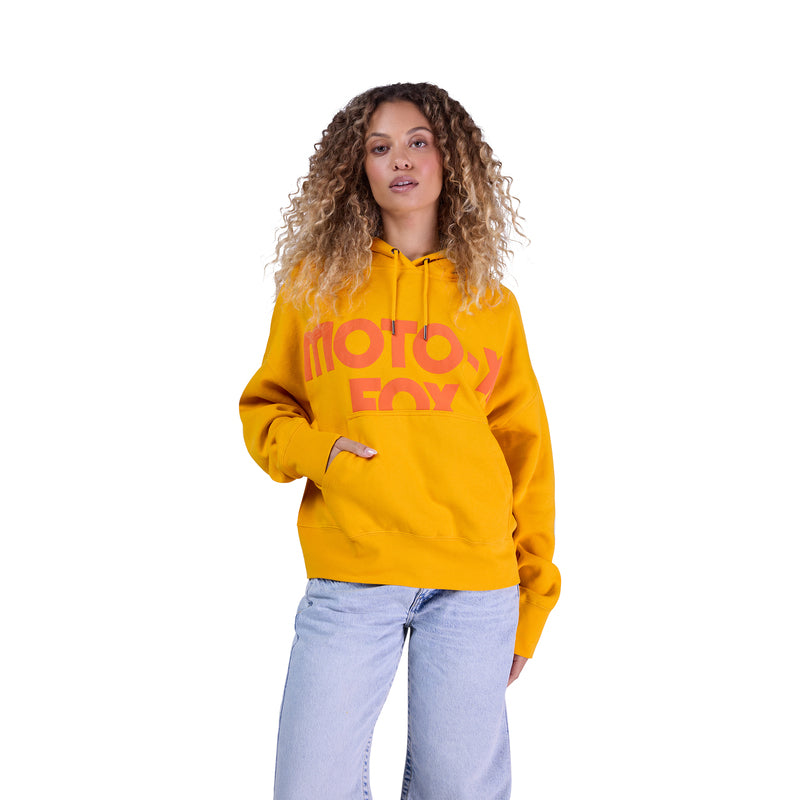 Bluza z kapturem Damska FOX Moto-X Oversized Mustard 5 338921_ZAL815681.jpg