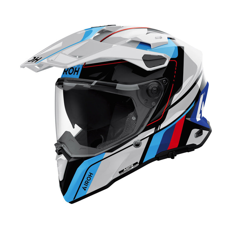 KASK MOTOCYKLOWY AIROH COMMANDER 2 SKIP WHITE GLOSS M 1