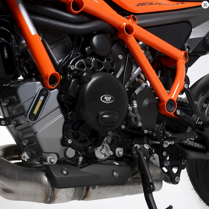 OSŁONA SILNIKA RG RACING, LEWA STRONA OSŁONA GENERATORA KTM 1290 SUPER DUKE R 20- BLACK 1