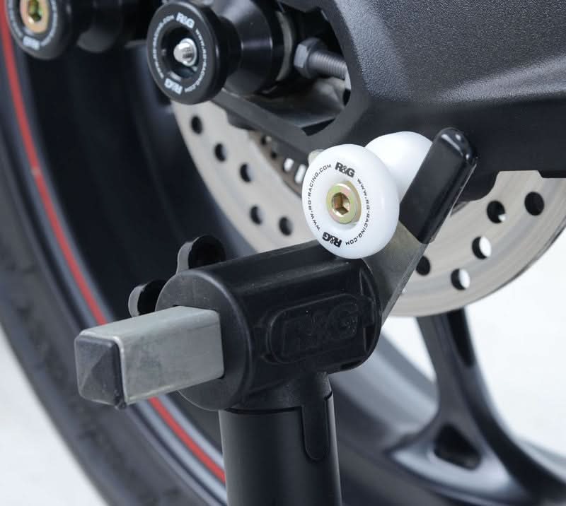 ROLKI WAHACZA RG RACING BMW S1000RR 10-/M1000RR 21-/S1000R 14-/TRIUMPH STREET TRIPLE WHITE 1