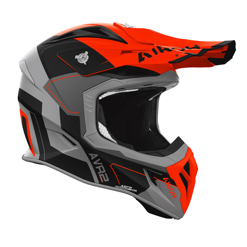 KASK MOTOCYKLOWY AIROH AVIATOR ACE 2 SHIELD ORANGE MATT S 3