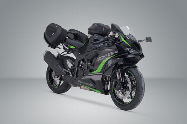 ZESTAW SAKW PRO BLAZE H I STELAŻY SW-MOTECH KAWASAKI ZX-6R (23-), ZX-4RR (23-) BLACK 3