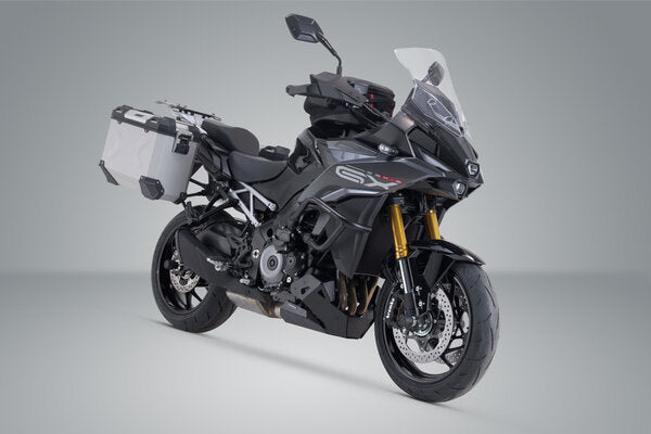 ZESTAW KUFRÓW BOCZNYCH TRAX ADV I STELAŻY SW-MOTECH SUZUKI GSX-S1000GX (23-) SILVER 37/37L 3