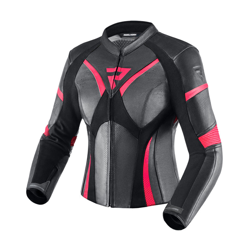 Kurtka motocyklowa skórzana damska Rebelhorn Rebel Pink Black 1 290230_ZAL676332.jpg