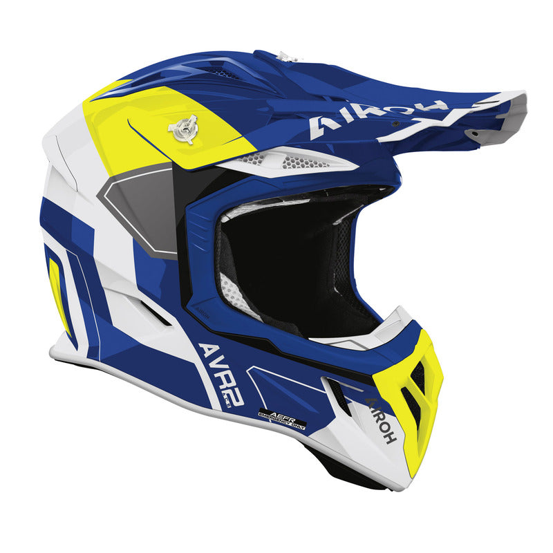 KASK MOTOCYKLOWY AIROH AVIATOR ACE 2 SHIELD BLUE YELLOW GLOSS S 3