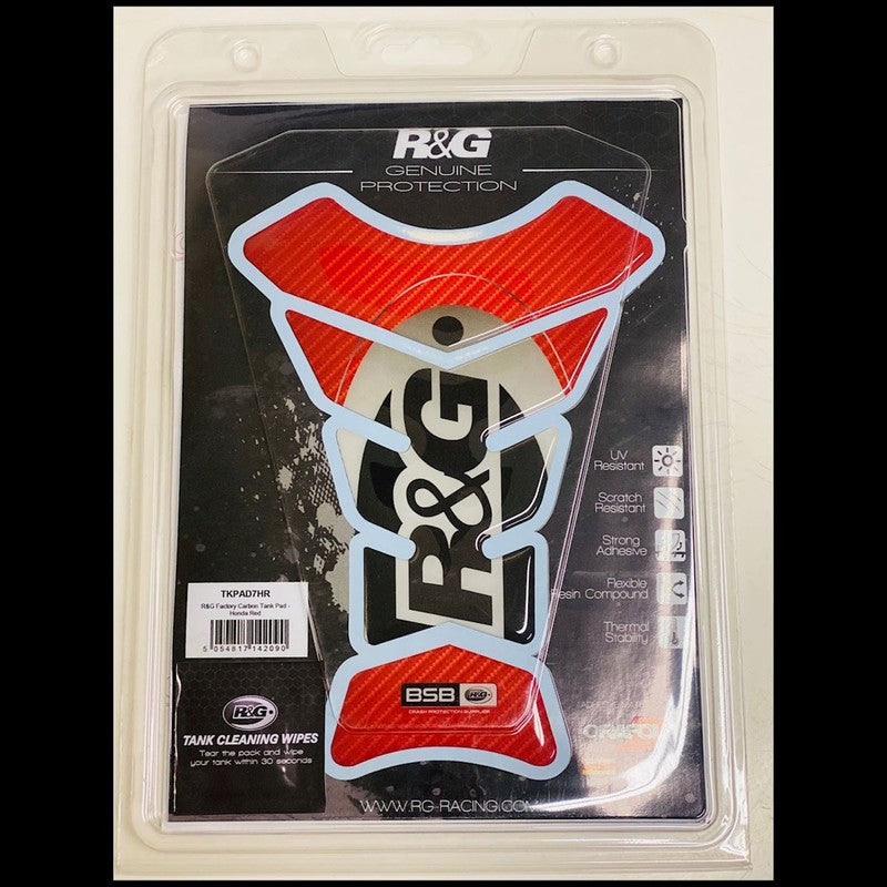 NAKLEJKA NA BAK TANKPAD RG RACING FACTORY CARBON HONDA RED 1