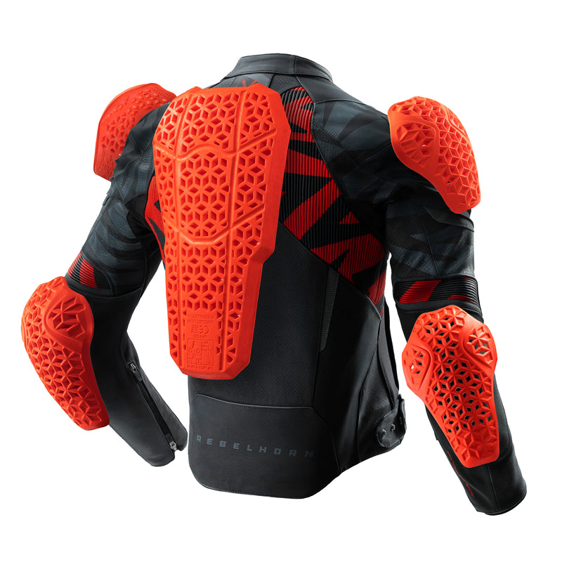 Kurtka motocyklowa skórzana Rebelhorn Vandal 2 Black Grey Fluo Red 12 347980_ZAL852572.jpg