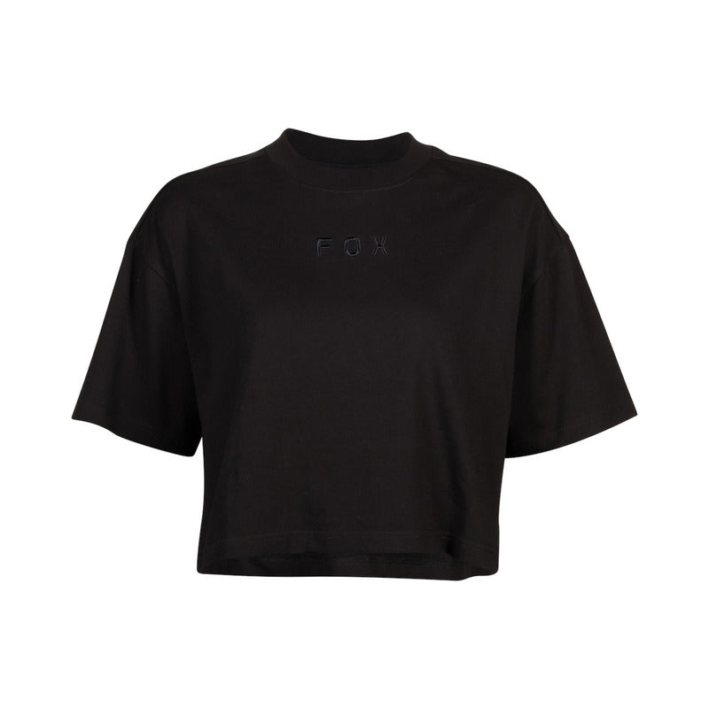 T-Shirt Damski FOX Wordmark Os Crop Black 1 289563_ZAL808110.jpg