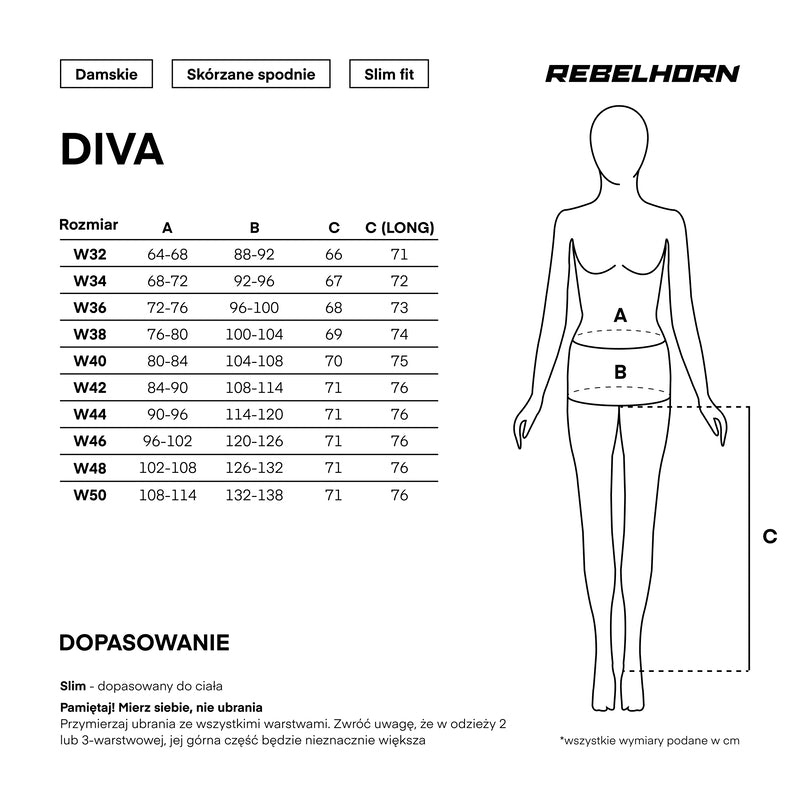 Spodnie motocyklowe skórzane damskie Rebelhorn Diva Black 34 349577_ZAL887147.jpg