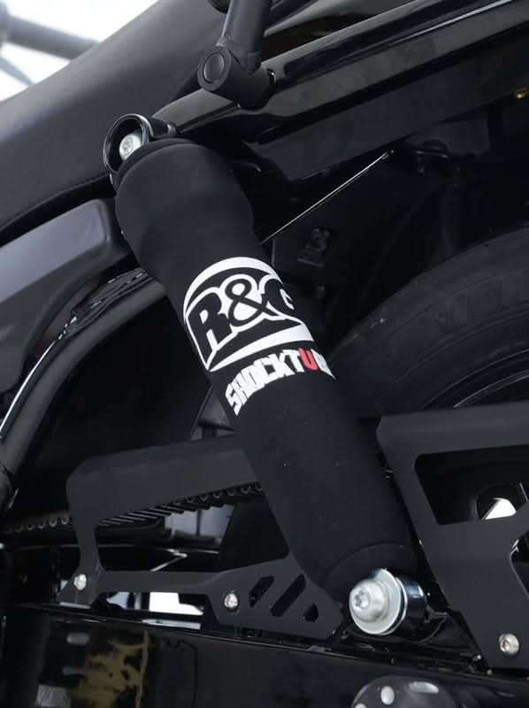 OSŁONA AMORTYZATORA RG RACING 12 X 8, YAMAHA XMAX 400/HONDA SH300I/HONDA CBF125 09-, PARA BLACK 1