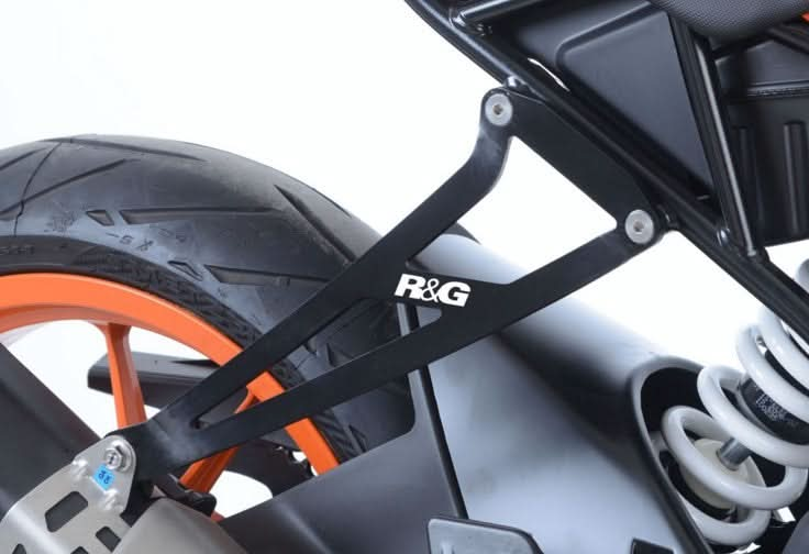 MOCOWANIE WYDECHU + ZAŚLEPKA PODNÓŻKA RG RACING KTM RC125 (17-) / RC390 (17-) BLACK 1