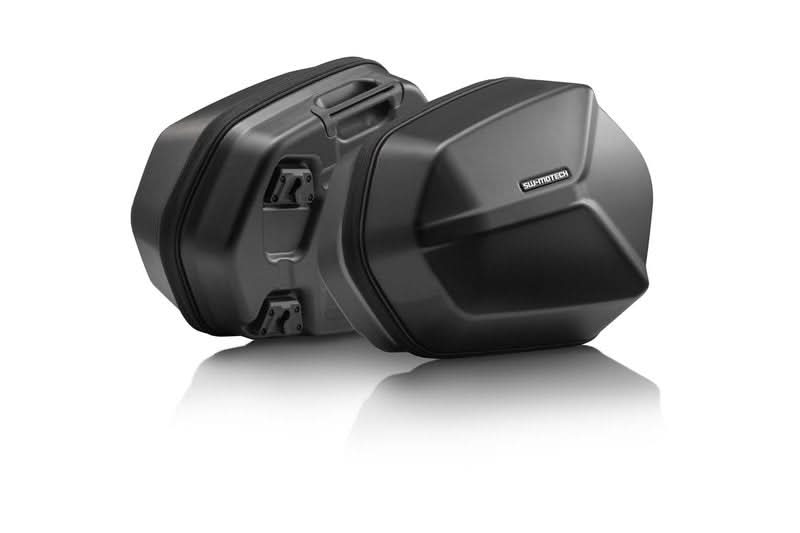 ZESTAW KUFRÓW BOCZNYCH AERO ABS I STELAŻY SW-MOTECH KAWASAKI KLR650 (08-18) BLACK 2X25L 1