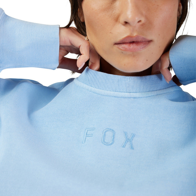 Bluza Damska FOX Wordmark Oversized Fleece Crew Cashmere Blue 9 327904_ZAL767416.jpg
