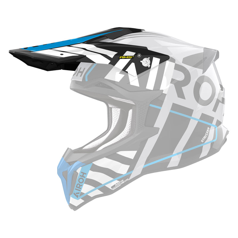 DASZEK DO KASKU AIROH STRYCKER BRAVE BLUE/GREY GLOSS 1