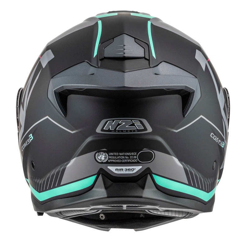 Kask Motocyklowy NZI Combi 3 Duo Orbe Black Antracite Beige Turquoise Matt 5 362690_ZAL856208.jpg