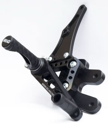 PODNÓŻKI REGULOWANE RG RACING SUZUKI GSXR600/750 K6-L0, ZESTAW BLACK 1