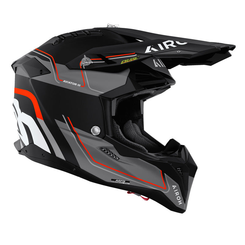 KASK MOTOCYKLOWY AIROH AVIATOR 3 LEADER ORANGE MATT XL 3