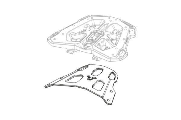 STELAŻ STREET-RACK POD PŁYTĘ MONTAŻOWĄ KUFRA SW-MOTECH Z900RS/ CAFE/ SE (17-) 50TH ANNI. (22-) BLACK 3