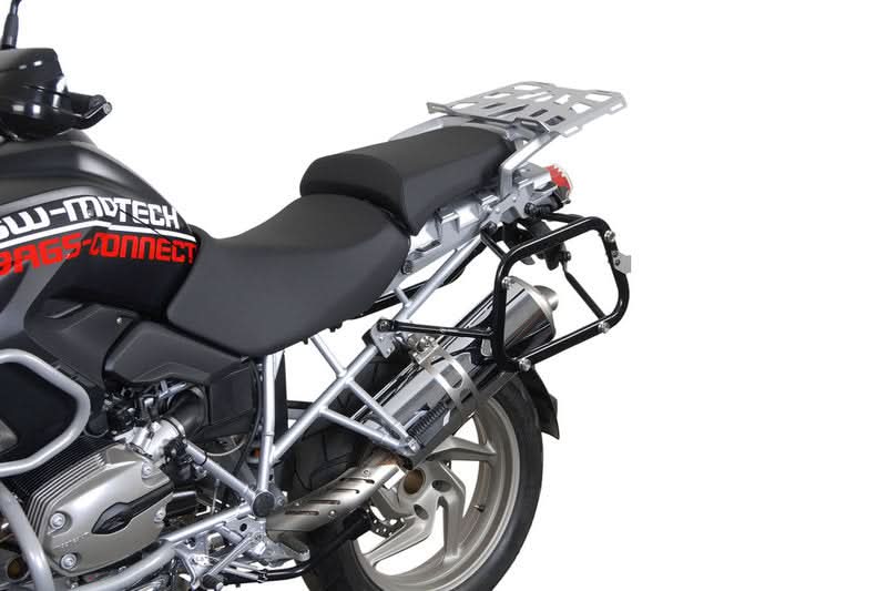 STELAŻ EVO NA KUFRY BOCZNE SW-MOTECH BMW R 1200 GS (04-12)/ADVENTURE(06-13) BLACK 1