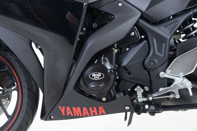 ZESTAW OSŁON SILNIKA RG RACING YAMAHA YZF-R25 14-/YZF-R3 15-/MT-25/MT-03, (2 CZĘŚCI) BLACK RACE 1