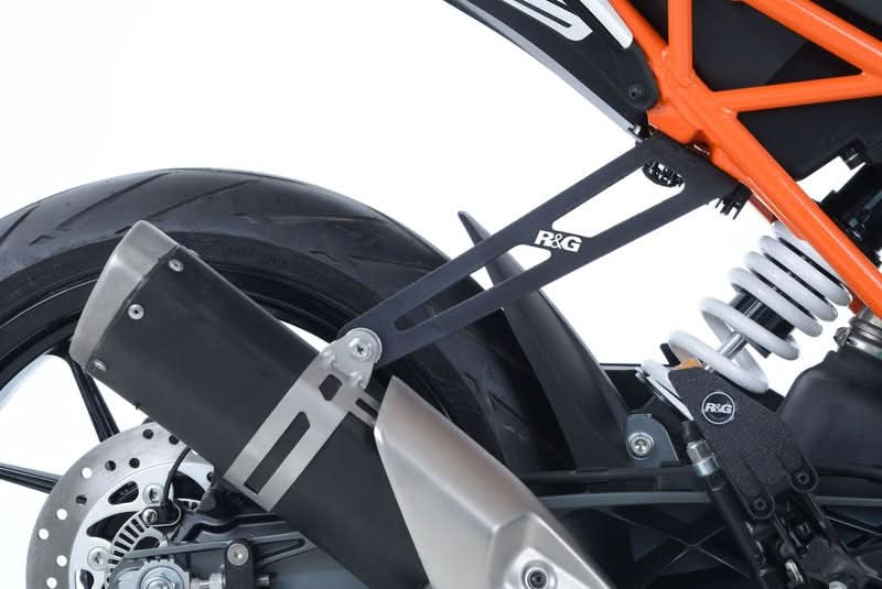 MOCOWANIE WYDECHU + ZAŚLEPKA PODNÓŻKA RG RACING KTM 125 DUKE (17-) BLACK 1