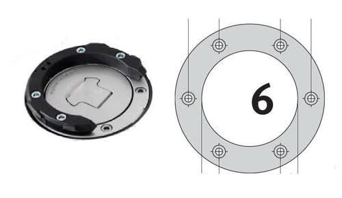 TANKRING EVO SW-MOTECH 6 ŚRUB YAMAHA BULLDOG (-05) BLACK 1