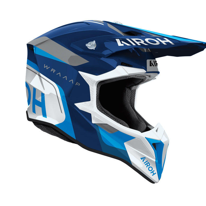 KASK MOTOCYKLOWY AIROH WRAAAP CONQUER BLUE GLOSS XS 1